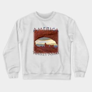 America - Utah - Turret Arch sunset Crewneck Sweatshirt